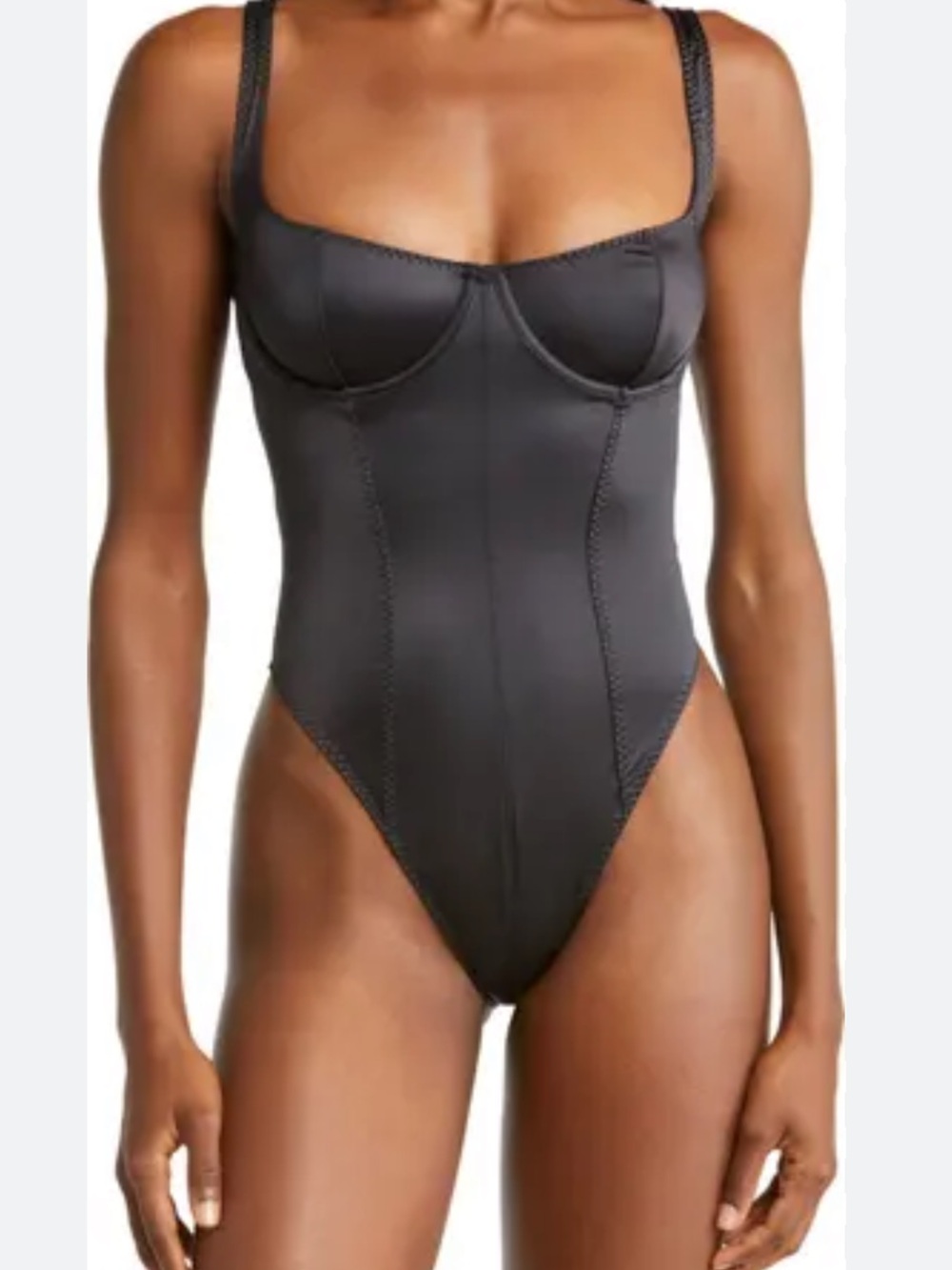 Skims stretch satin bodysuit